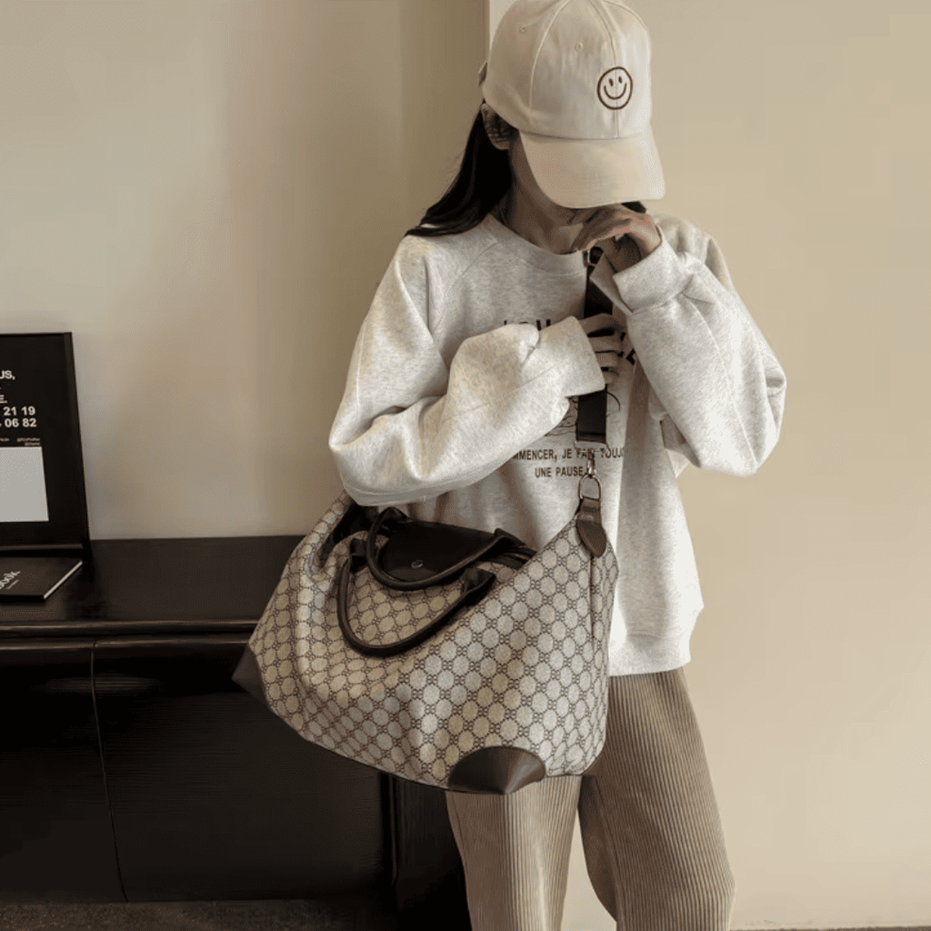 Sac de Voyage Grande Capacité à Motifs Géométriques
