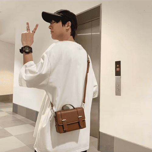 Petite Sacoche Messager Minimaliste avec Poignée