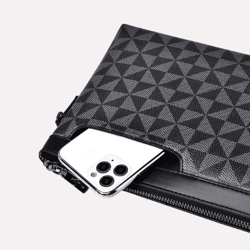 Pochette Enveloppe Business à Motif Géométrique 3D