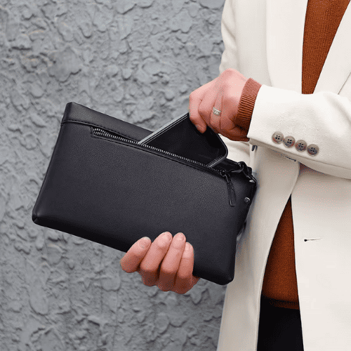 Pochette Enveloppe Business en Cuir PU Texturé