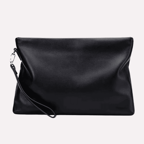 Pochette Enveloppe Homme en Cuir de Mouton et Vachette