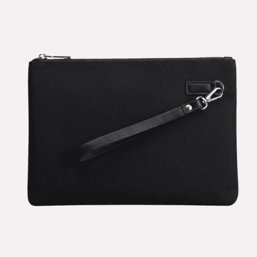 Pochette d'Affaires Ultra-Plate Minimaliste Noir