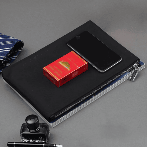 Pochette d'Affaires Ultra-Plate Minimaliste Noir