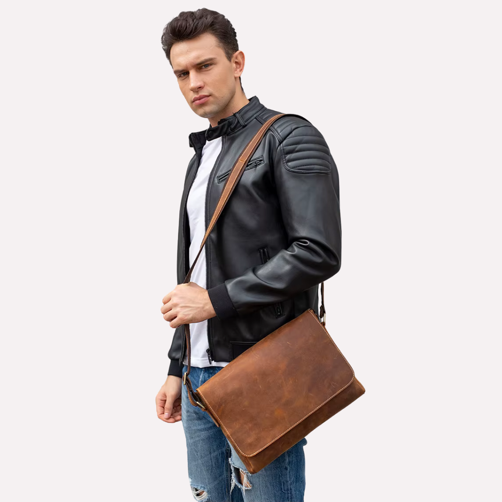 Porte-documents Homme en Cuir de Vachette - 15 Pouces