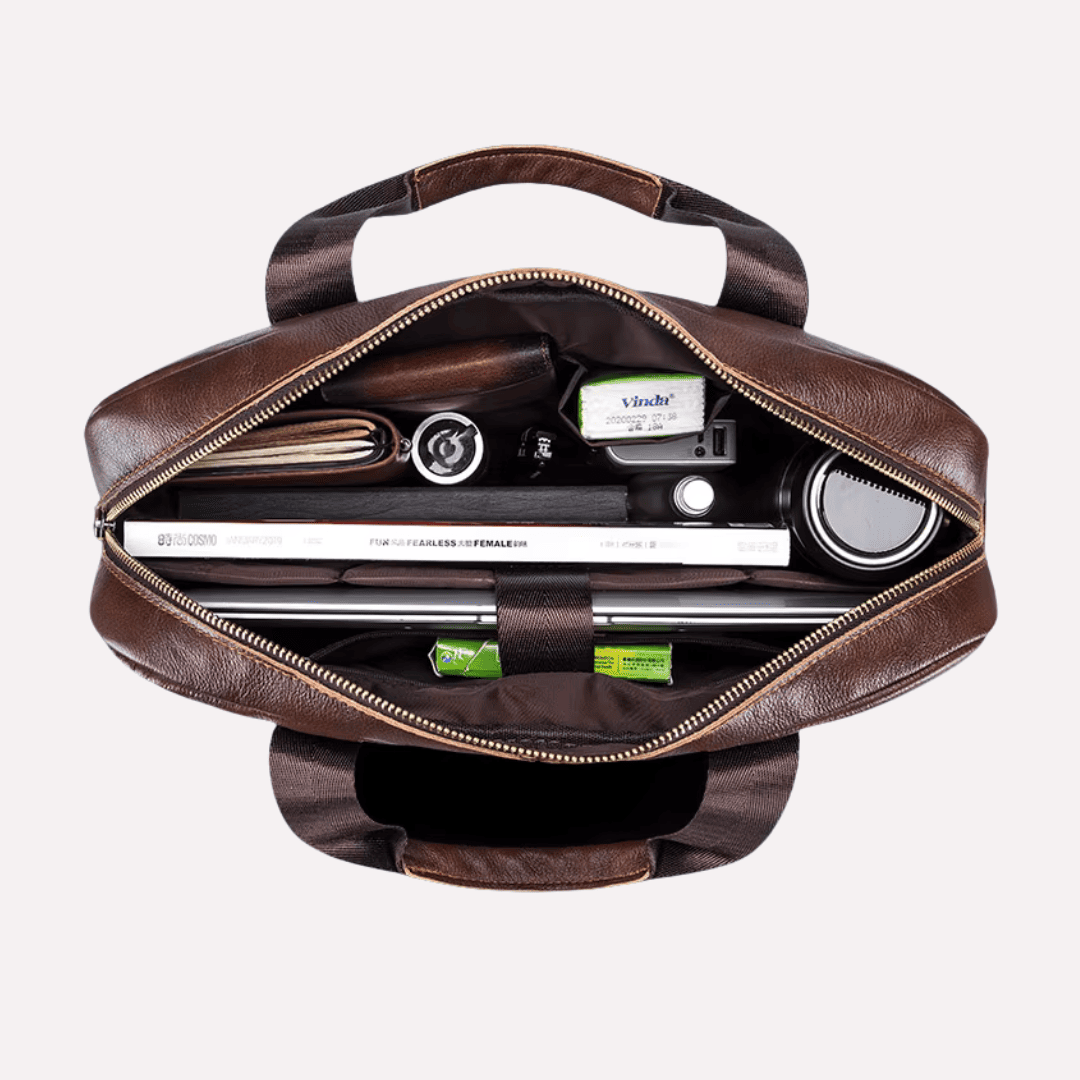 Porte-documents Homme Business 14 Pouces - Cuir de Vachette