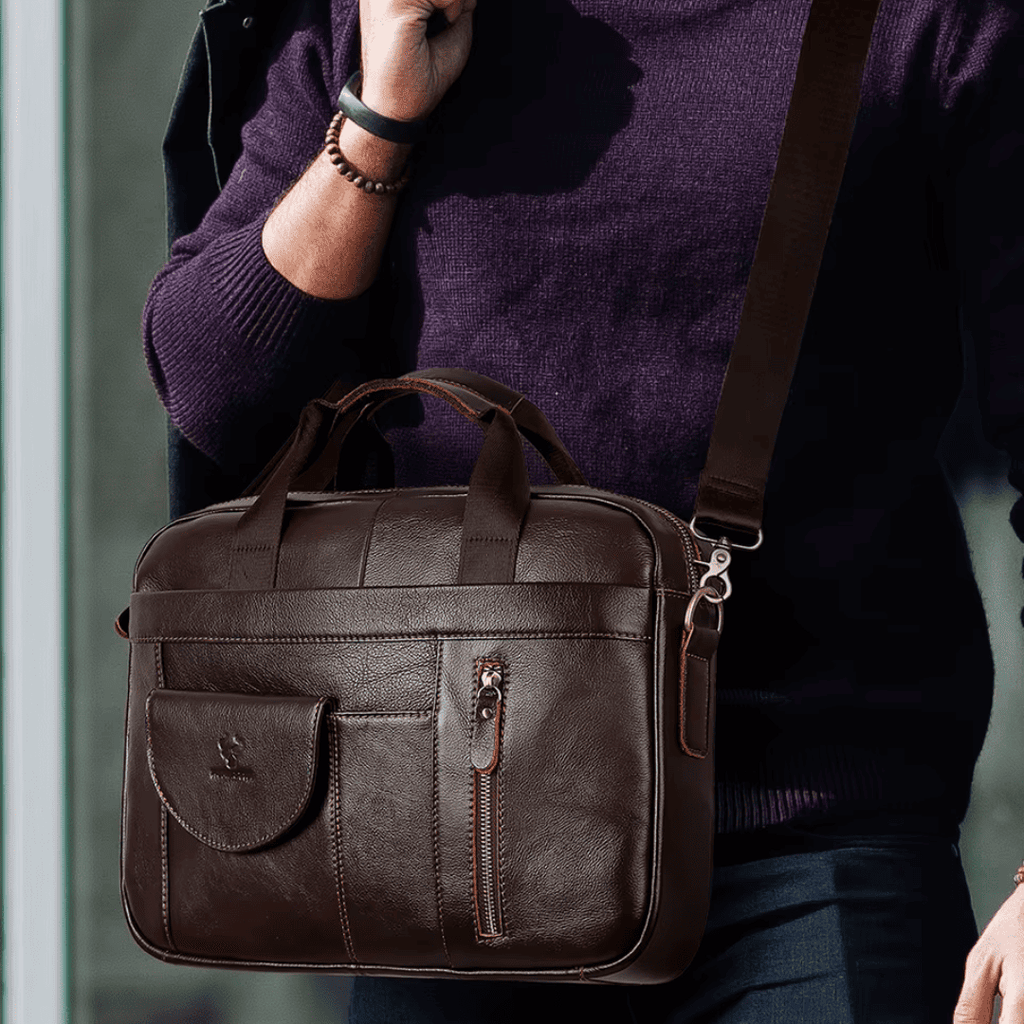 Porte-documents Homme Business Multi-compartiments - Cuir de Vache