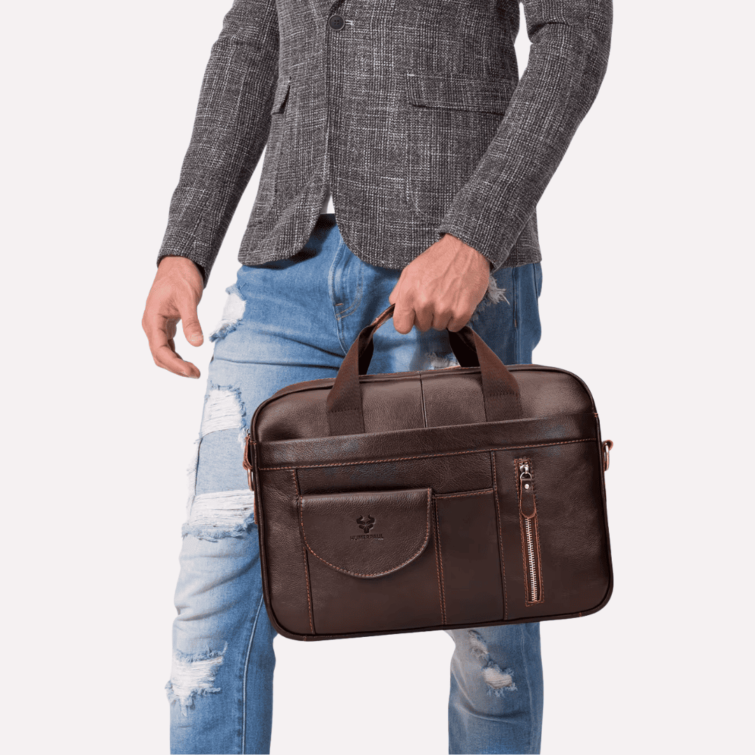 Porte-documents Homme Business Multi-compartiments - Cuir de Vache