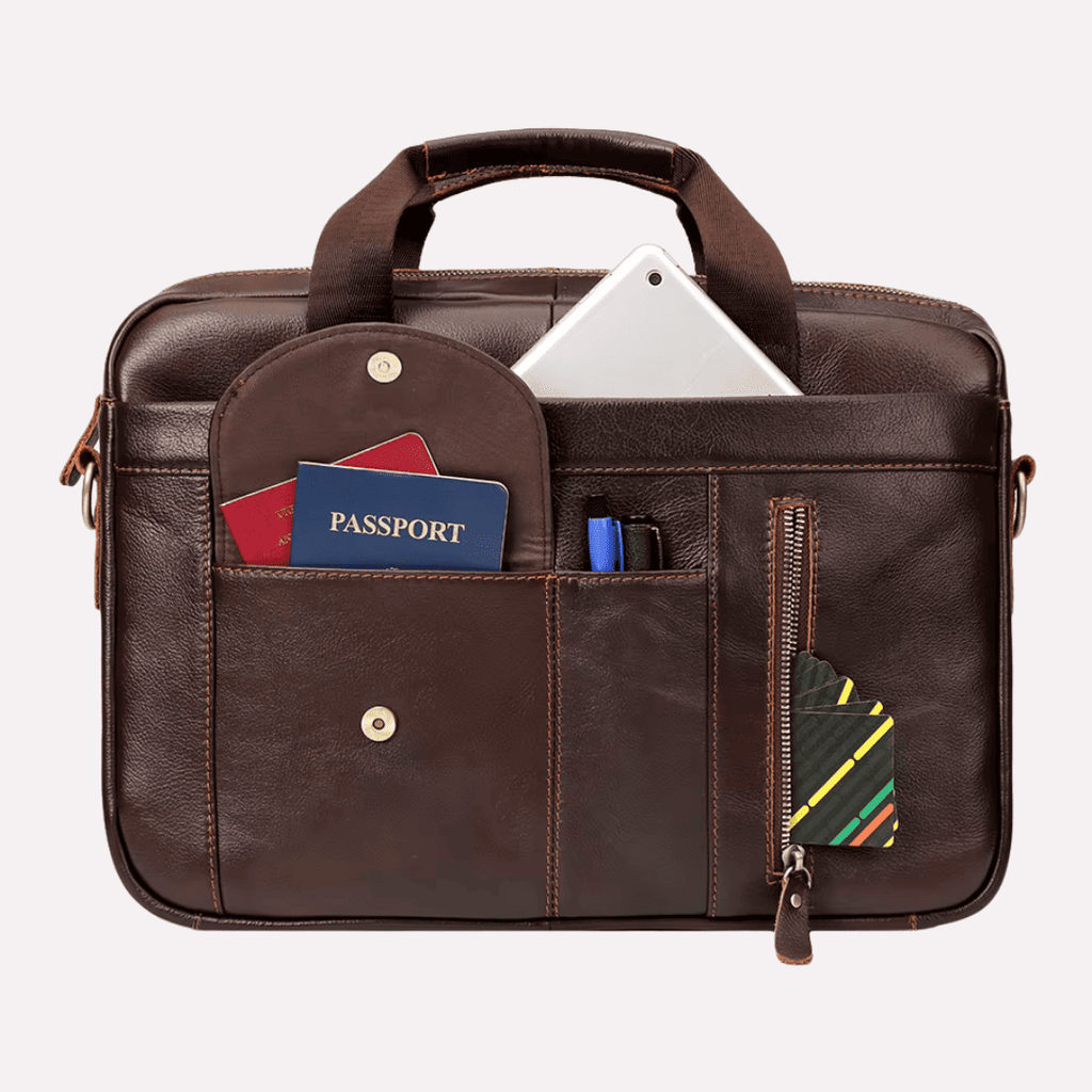 Porte-documents Homme Business Multi-compartiments - Cuir de Vache