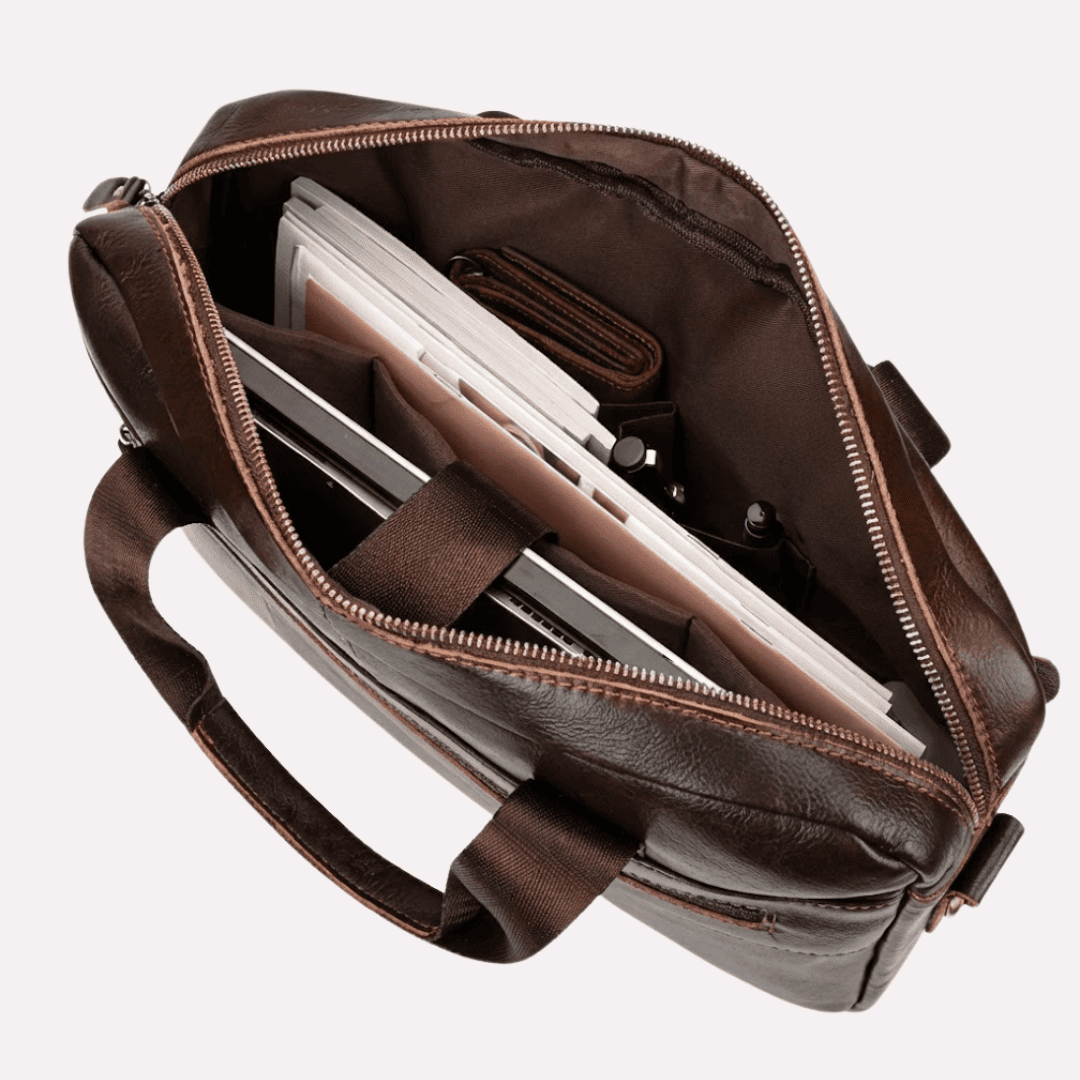 Porte-documents Homme Business Multi-compartiments - Cuir de Vache