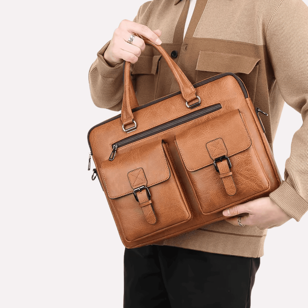 Porte-documents Homme Business Multi-poches - Cuir PU