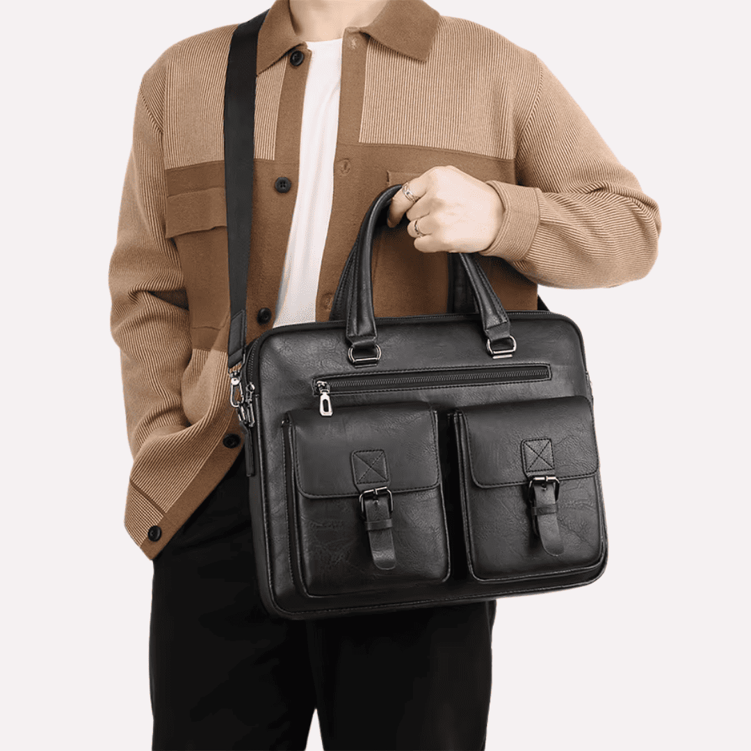 Porte-documents Homme Business Multi-poches - Cuir PU