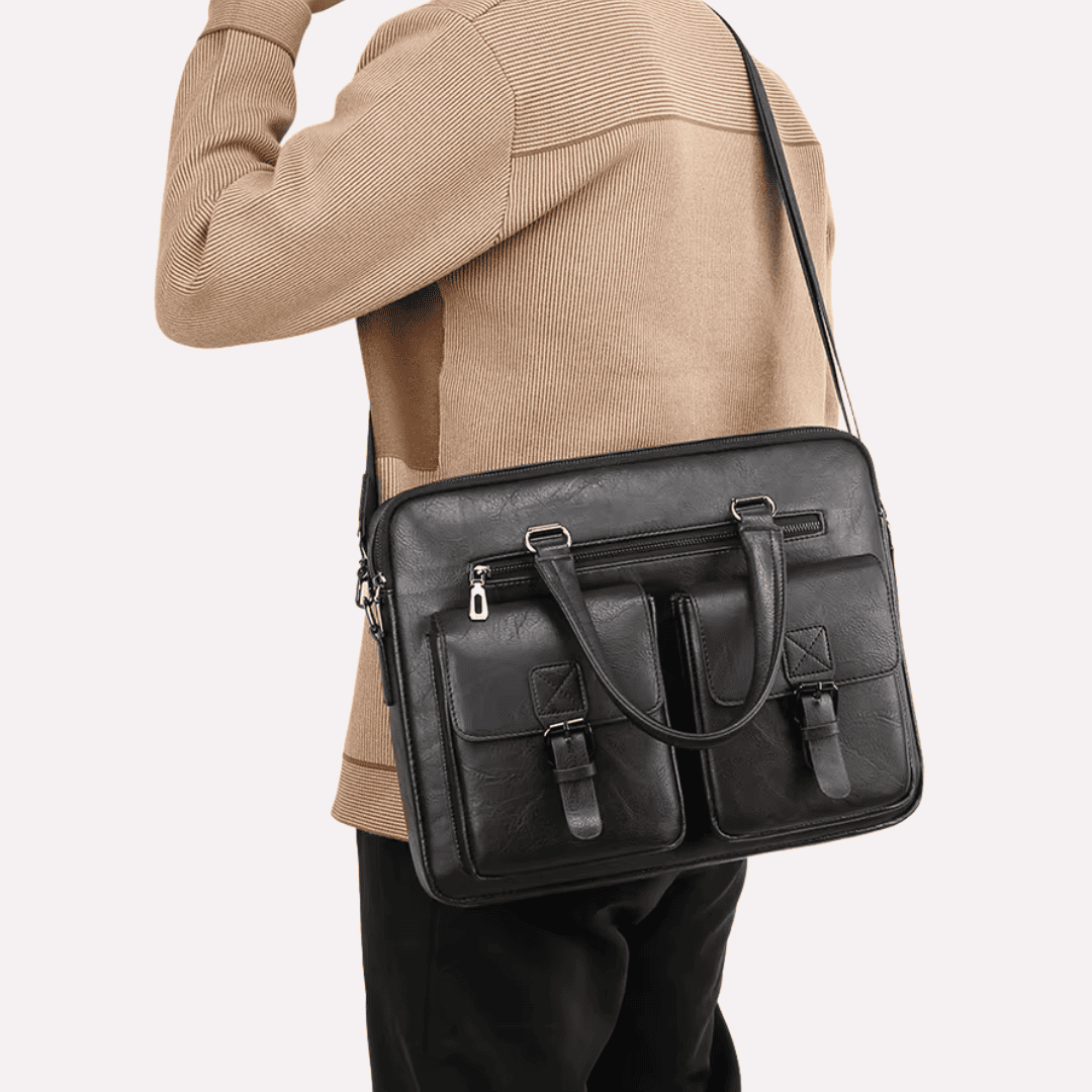 Porte-documents Homme Business Multi-poches - Cuir PU