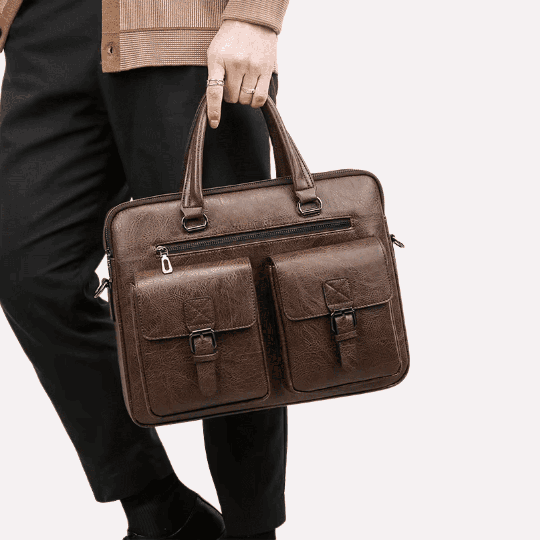 Porte-documents Homme Business Multi-poches - Cuir PU