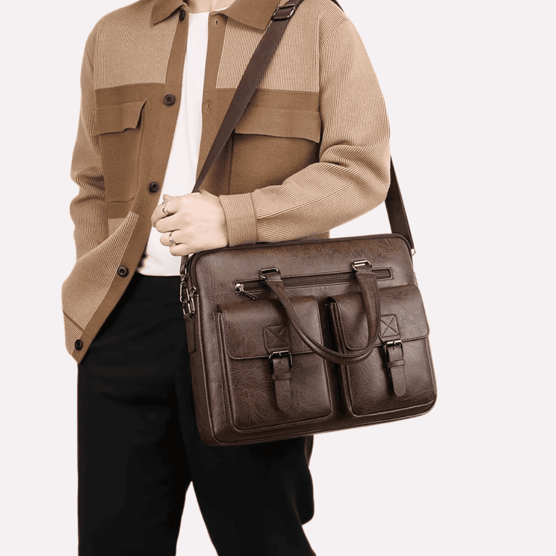 Porte-documents Homme Business Multi-poches - Cuir PU