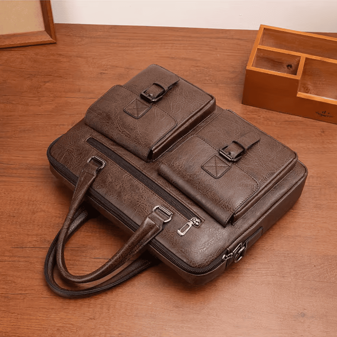 Porte-documents Homme Business Multi-poches - Cuir PU