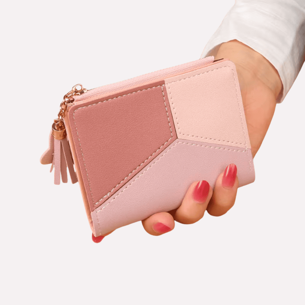 Portefeuille Femme Patchwork avec Anse - Multi-rangements