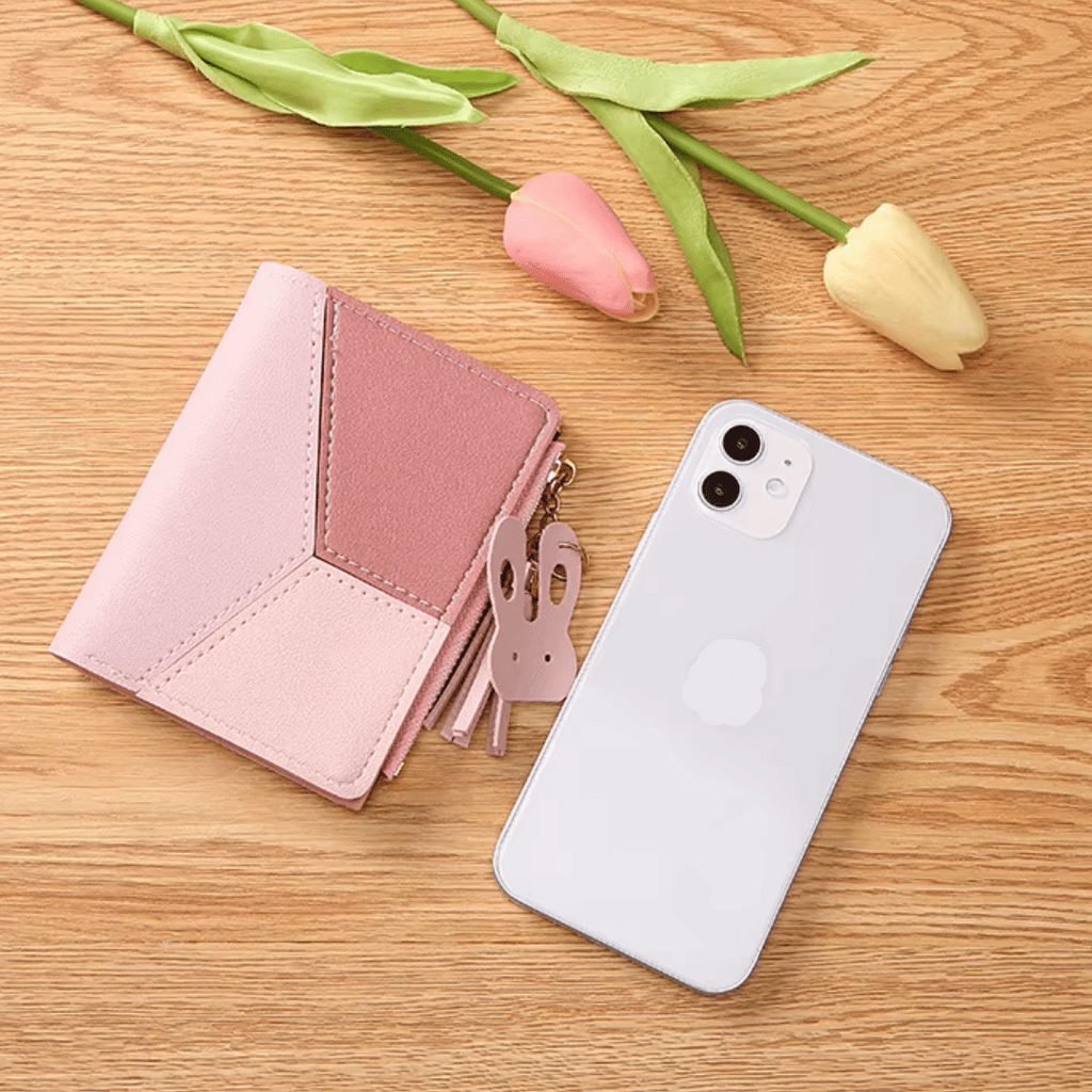 Portefeuille Femme Patchwork avec Anse - Multi-rangements