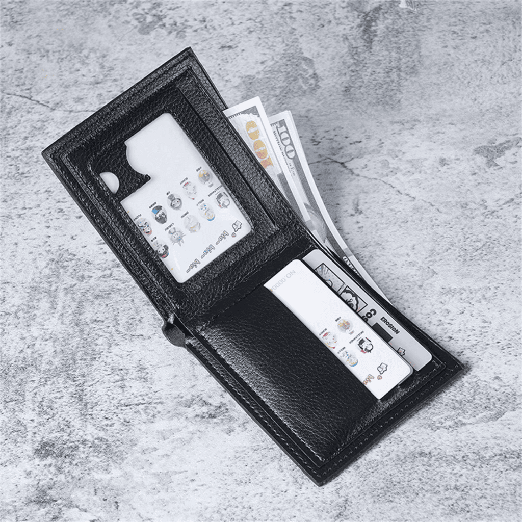 Portefeuille Homme Court Motif Aigle en PVC