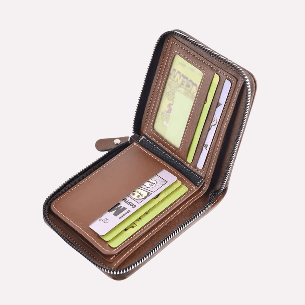 Portefeuille Homme Court à Fermeture Éclair - Polyuréthane