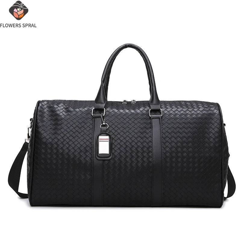 Large Capacity Travel Bag, Made Of PU Leather Material, Designed As A Single/Double Shoulder Bag, Multifunctional Travel Bag