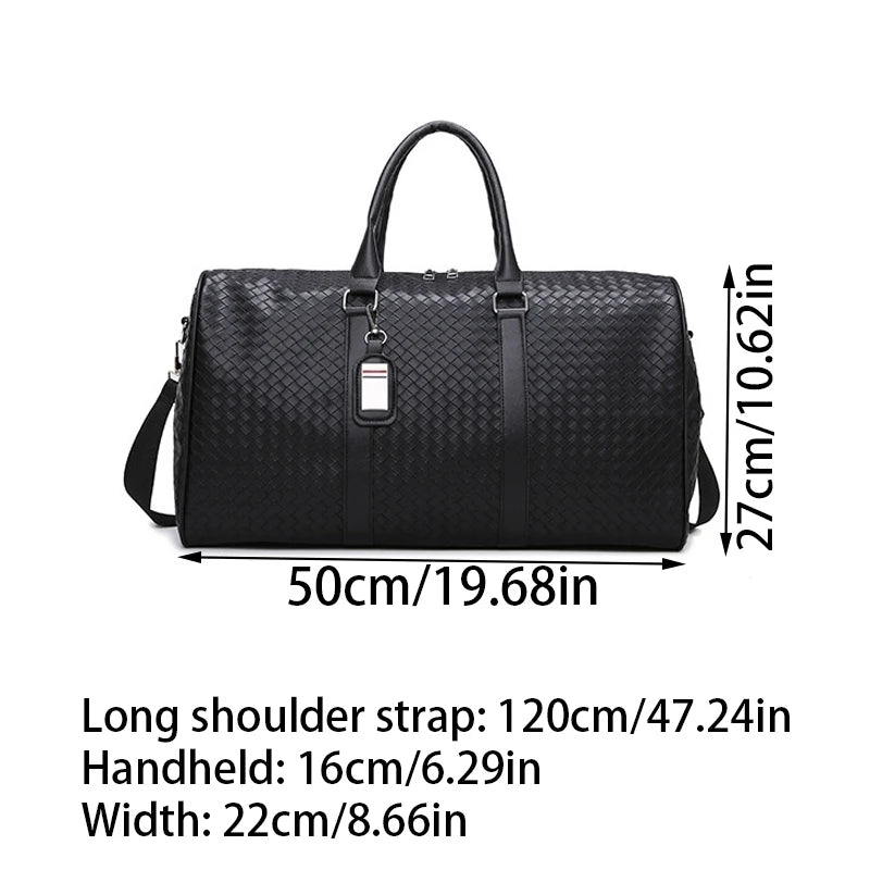 Large Capacity Travel Bag, Made Of PU Leather Material, Designed As A Single/Double Shoulder Bag, Multifunctional Travel Bag