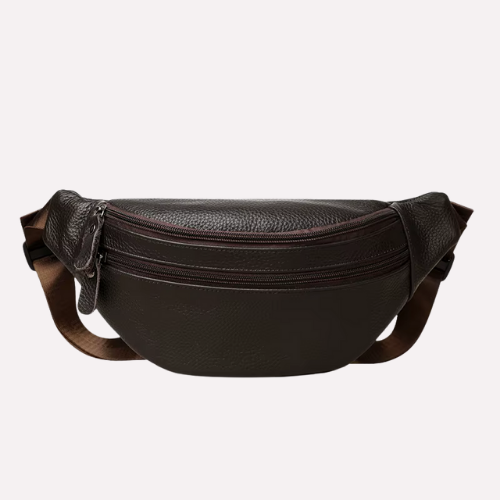 Sac Banane Homme en Cuir Véritable Grainé