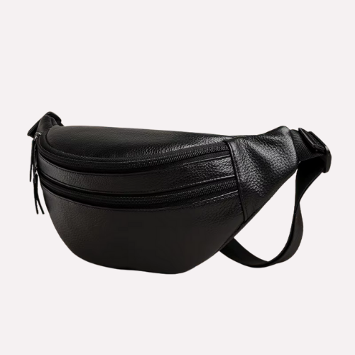 Sac Banane Homme en Cuir Véritable Grainé