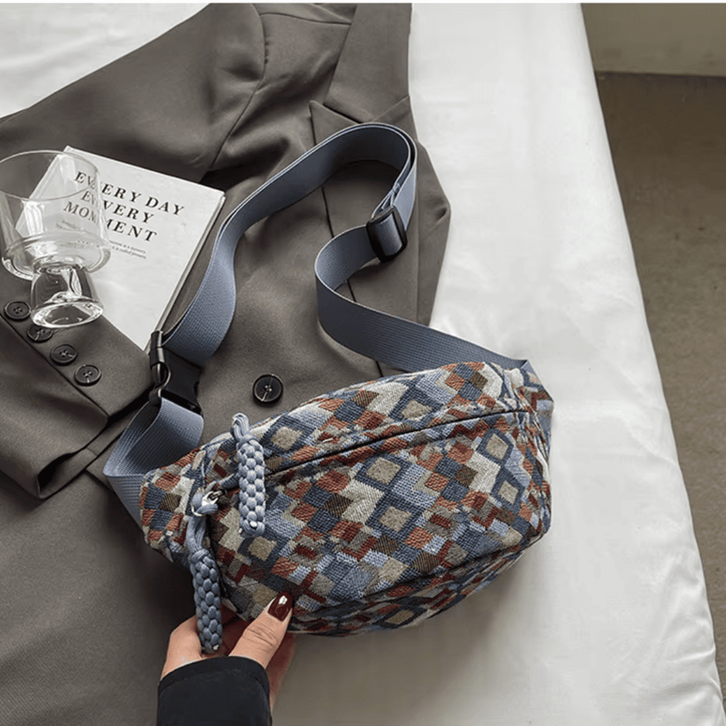 Sac Banane Femme Bohème - Nylon Géométrique
