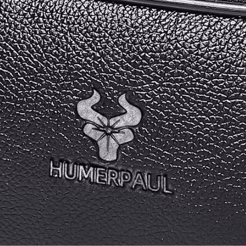 Sac Banane Homme en Cuir Noir Multipoches