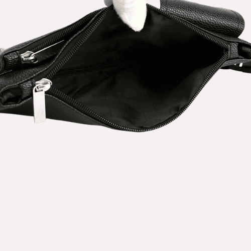 Sac Banane Multipoches en Cuir PU Grainé