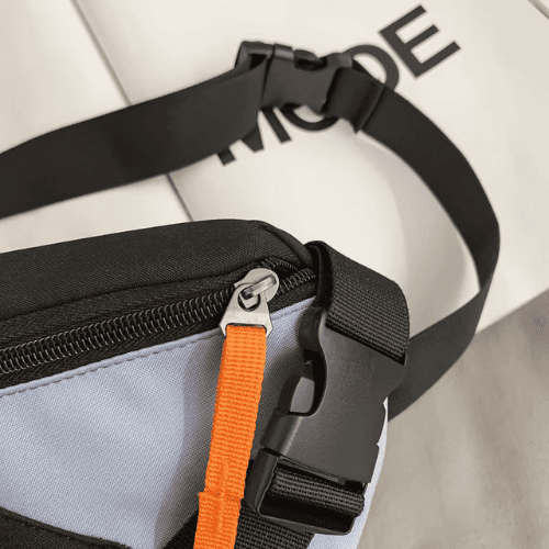 Sac Banane Streetwear Tricolore en Nylon Technique