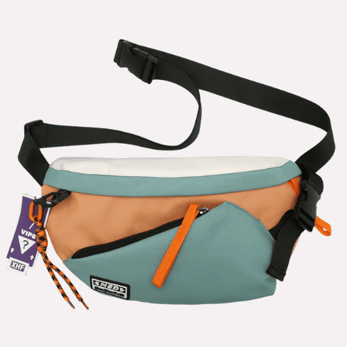 Sac Banane Streetwear Tricolore en Nylon Technique