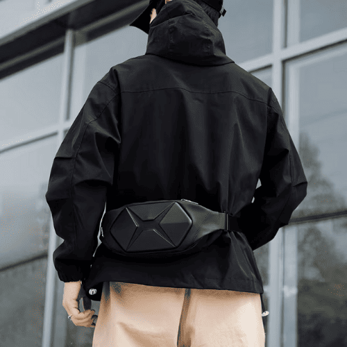 Sac Banane à Coque Rigide Géométrique Déperlant