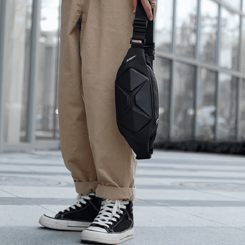 Sac Banane à Coque Rigide Géométrique Déperlant