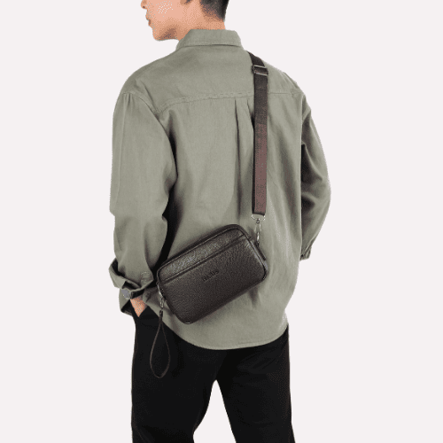 Sacoche Compact Convertible en Cuir PU