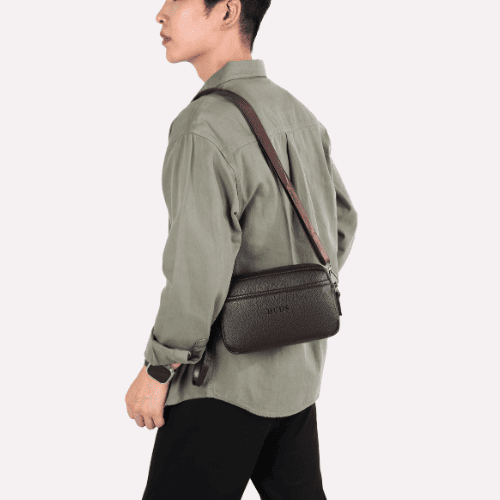 Sacoche Compact Convertible en Cuir PU