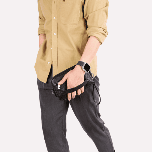 Sacoche Compact Convertible en Cuir PU