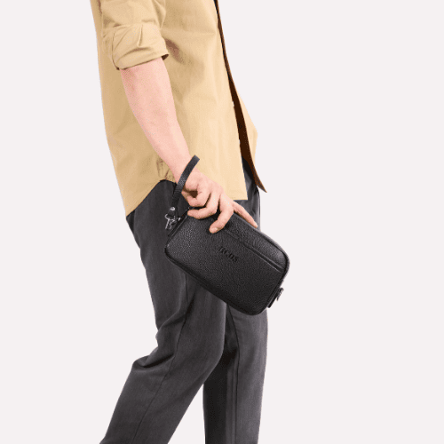 Sacoche Compact Convertible en Cuir PU