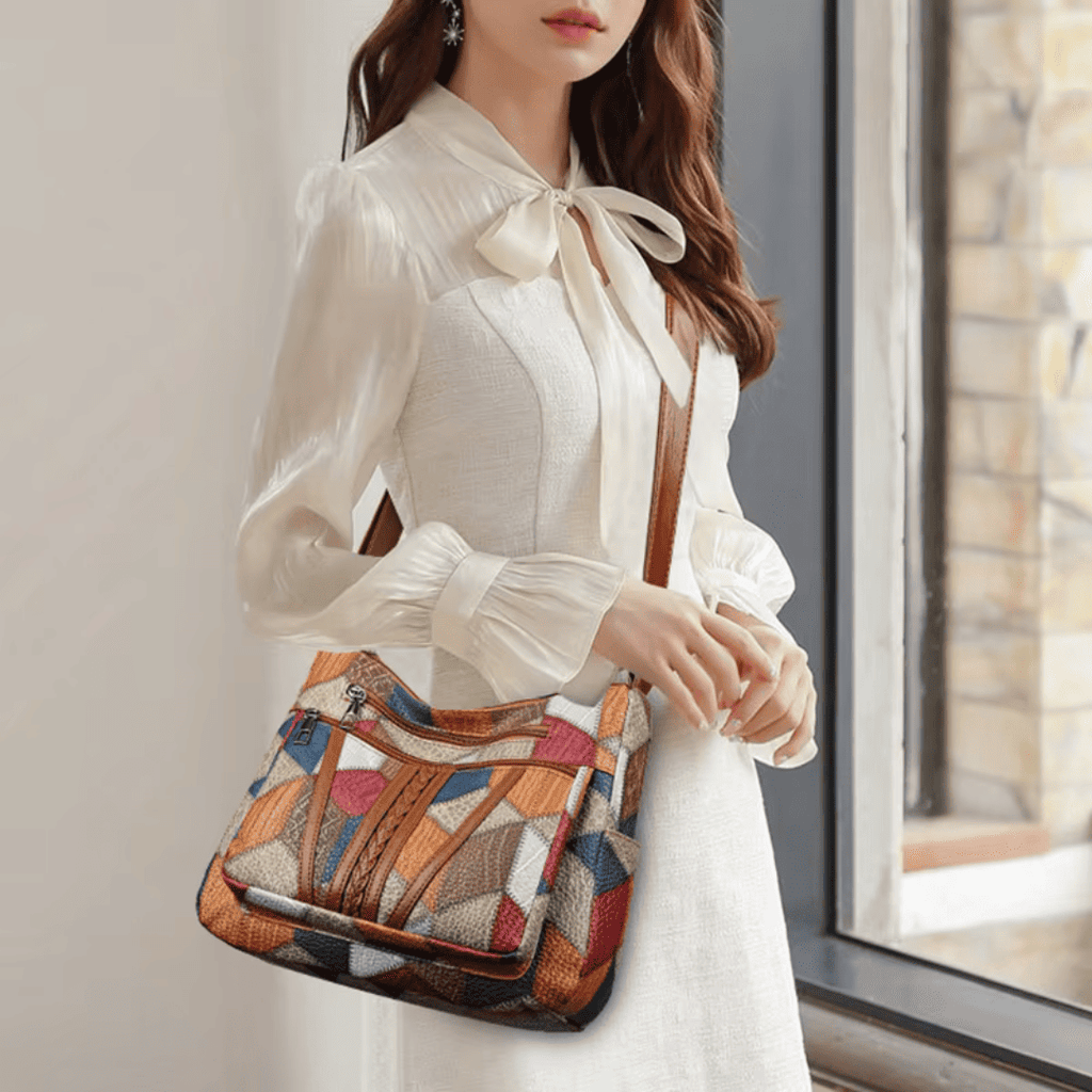 Sac Bandoulière Femme Patchwork Vintage