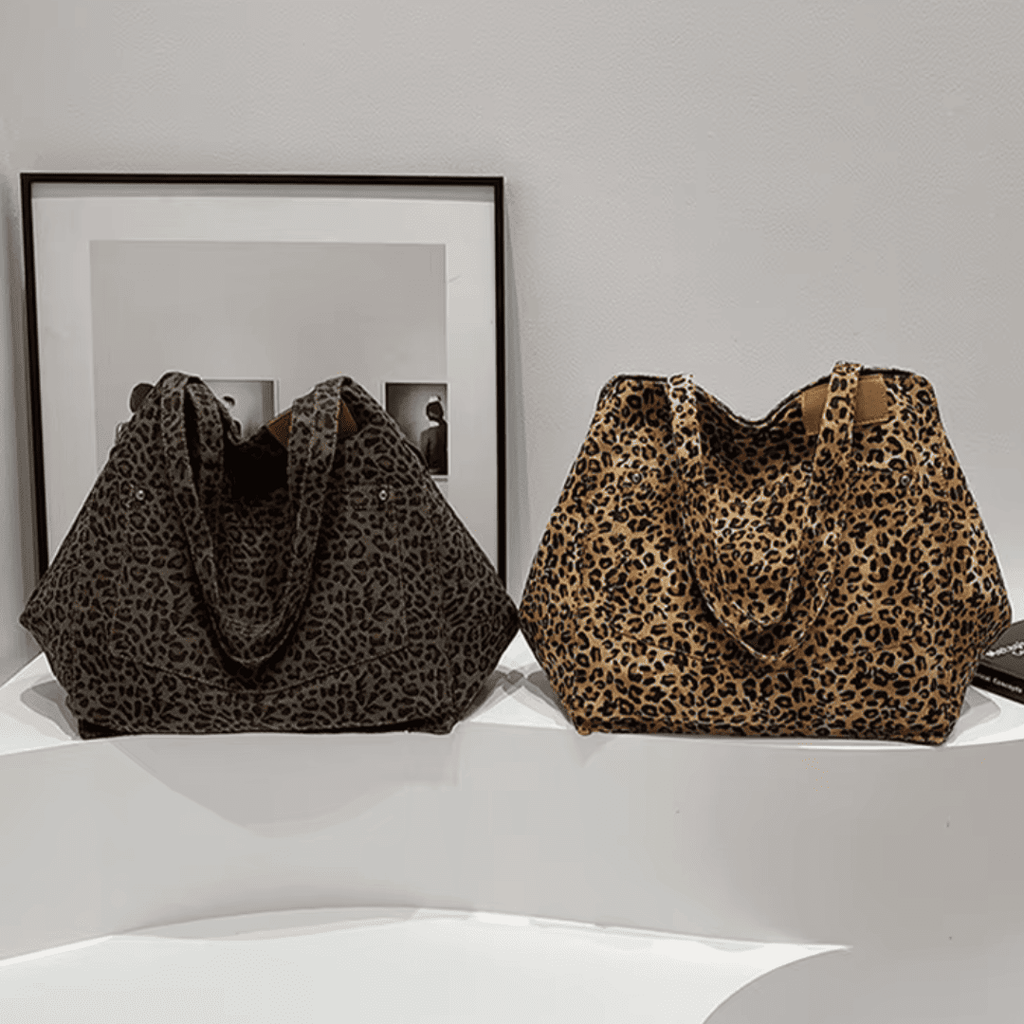 Sac Cabas Femme Imprimé Léopard - Toile Canvas
