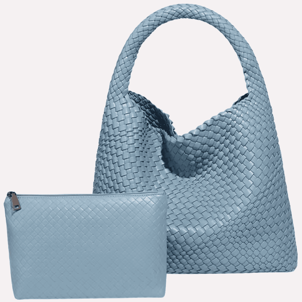 Set Sac Cabas Femme Tressé et sa Pochette