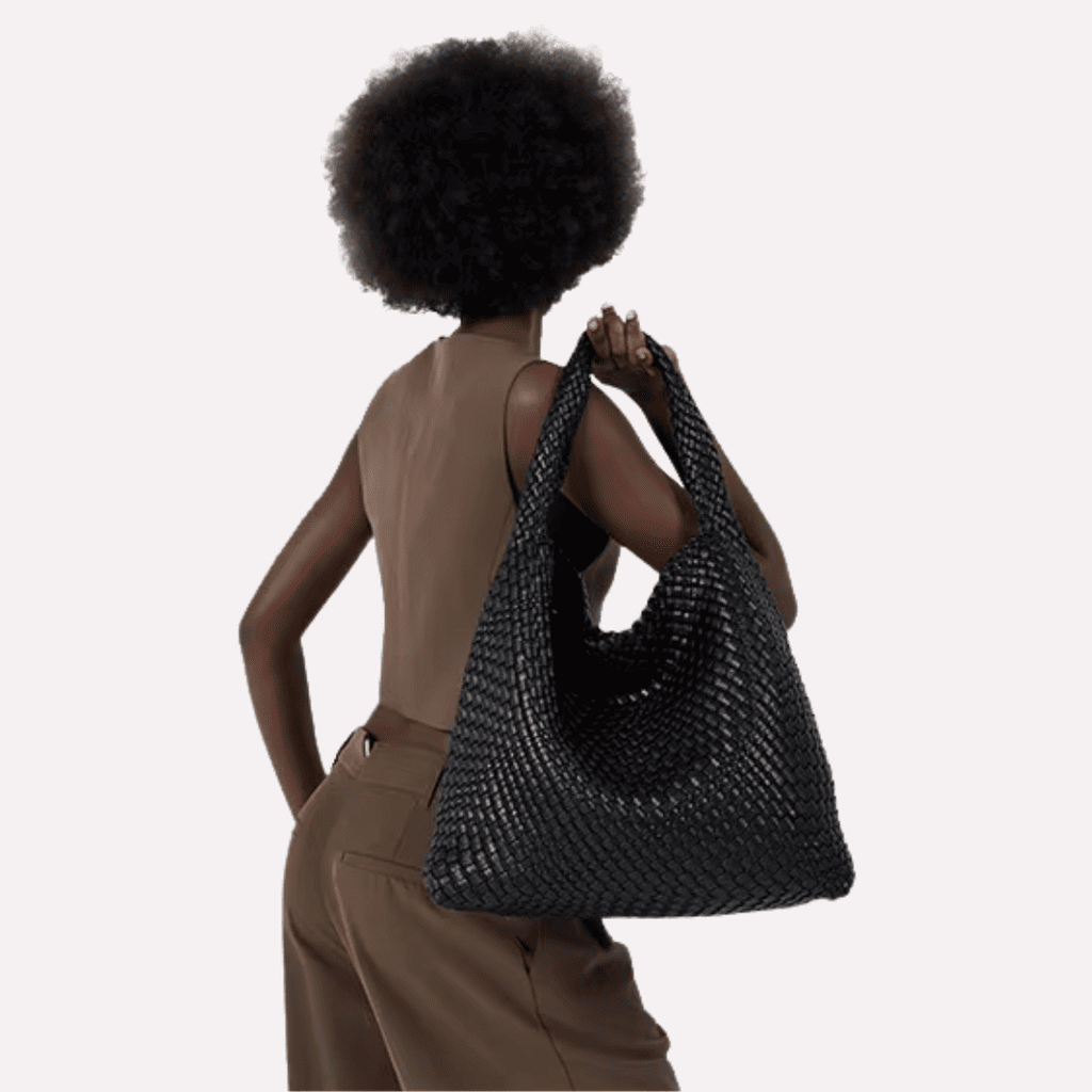 Set Sac Cabas Femme Tressé et sa Pochette