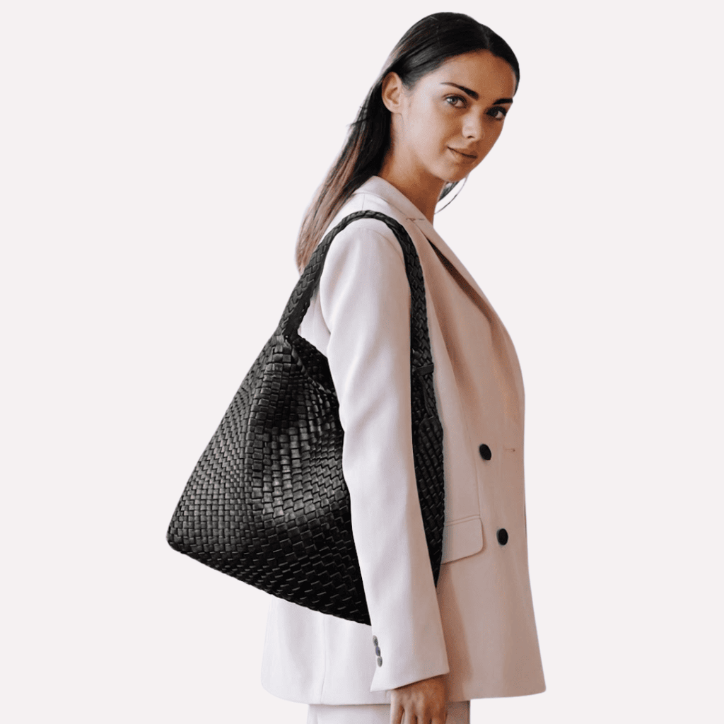 Set Sac Cabas Femme Tressé et sa Pochette