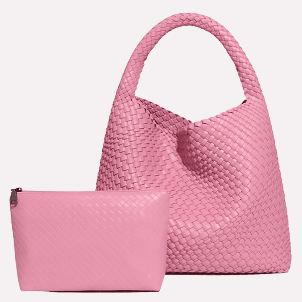 Set Sac Cabas Femme Tressé et sa Pochette