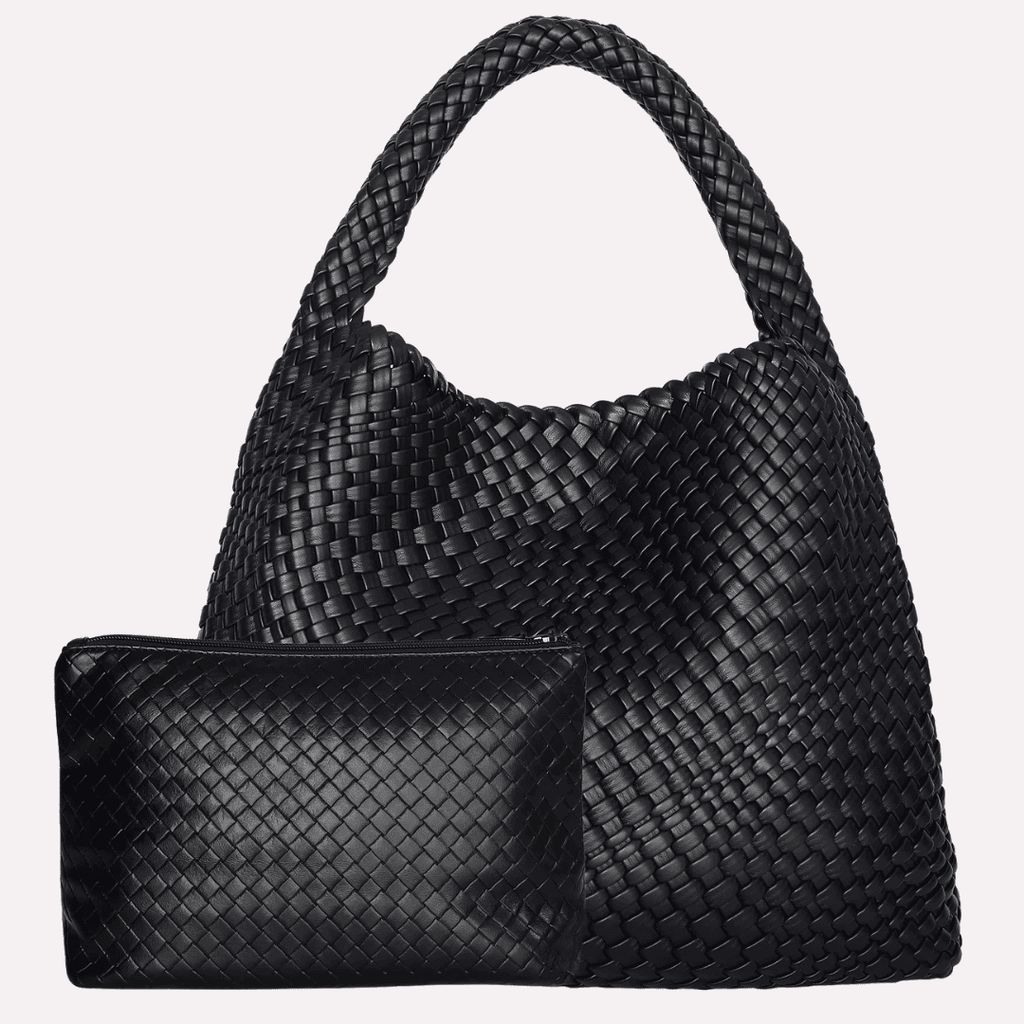 Set Sac Cabas Femme Tressé et sa Pochette