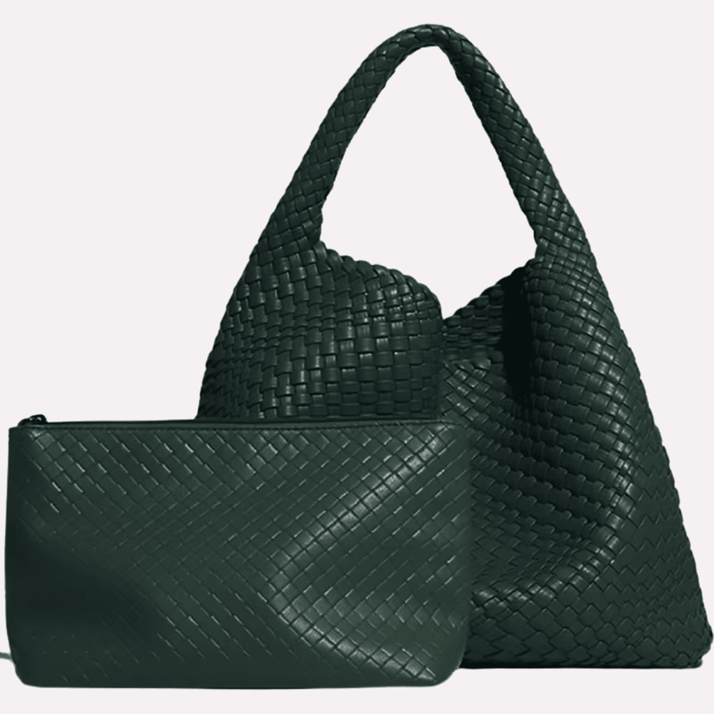 Set Sac Cabas Femme Tressé et sa Pochette