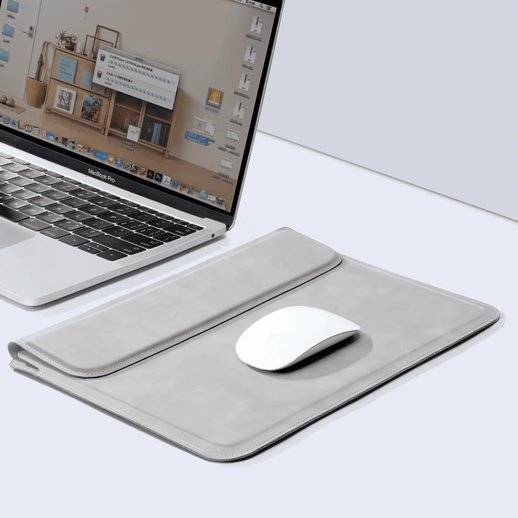 Housse Ordinateur Portable Multifonction - Support Magnétique et Tapis de Souris