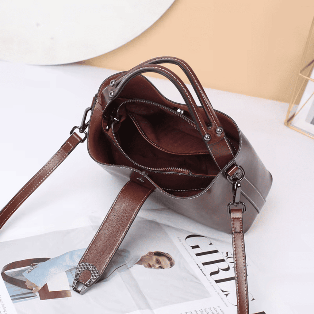 Sac Seau Femme Cuir de vachette Bandoulière Amovible