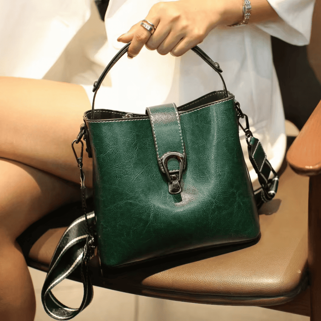Sac Seau Femme Cuir de vachette Bandoulière Amovible