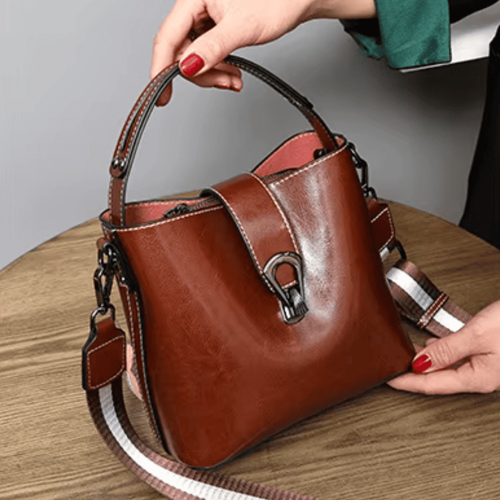 Sac Seau Femme Cuir de vachette Bandoulière Amovible